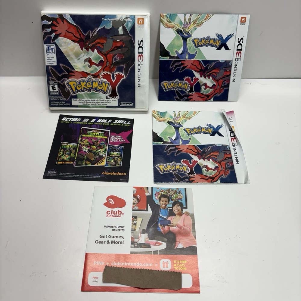Pokemon Y 3DS Authentic Case and Manual Only‎ No Game